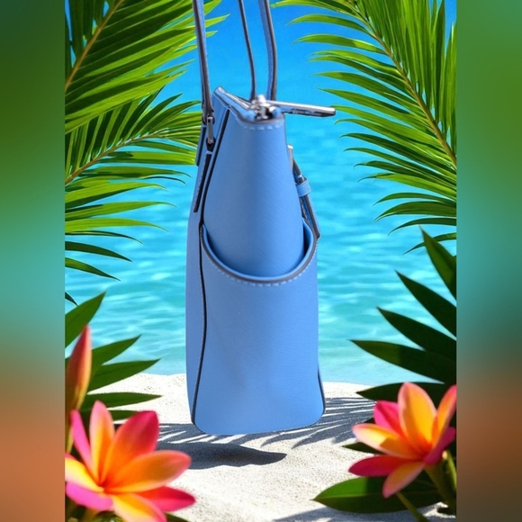 Michael Kors Charlotte Large Top Zip Shoulder Tote Bag Sth Pacific (NWT) - Picture 4 of 8